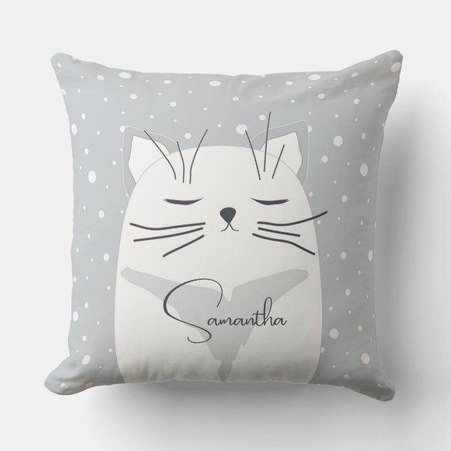 Cute cat, symbol för 2023. kudde (Framsida)