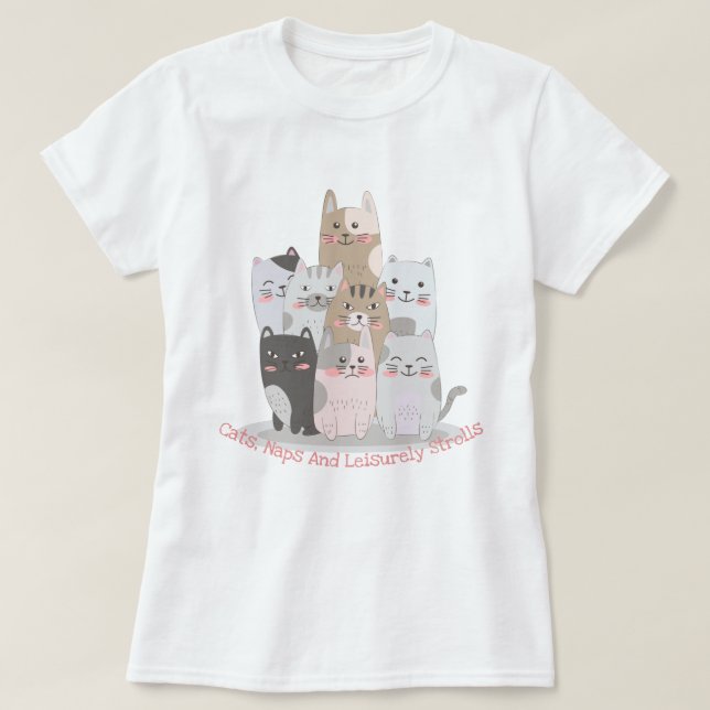 Cute Cat T Shirt (Design framsida)