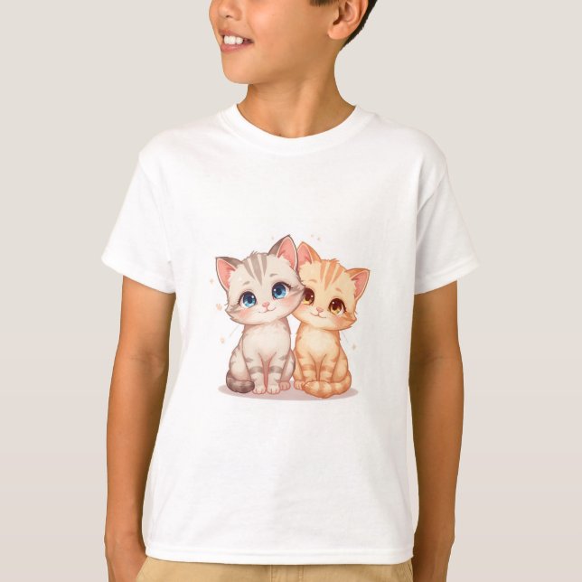 Cute Cat T-Shirt (Framsida)