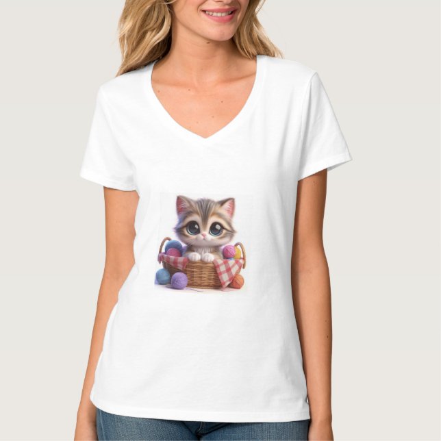 Cute Cat T Shirt (Framsida)