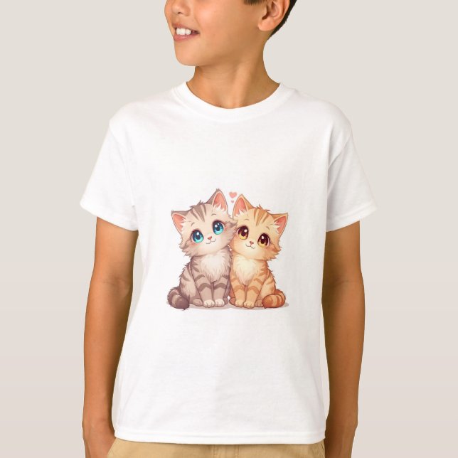 Cute Cat T-Shirt (Framsida)