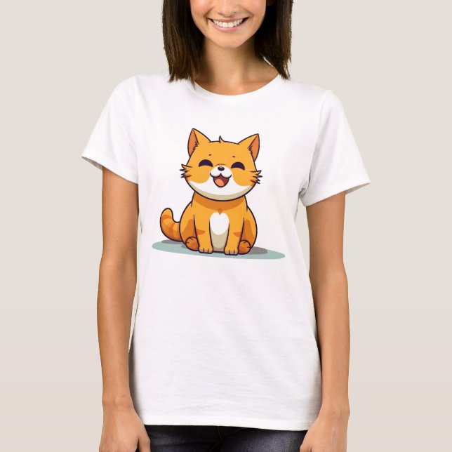 Cute Cat T Shirt (Framsida)