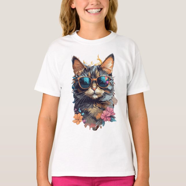 Cute cat t shirt (Framsida)