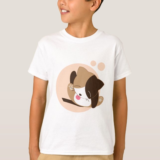 Cute Cat T Shirt (Framsida)