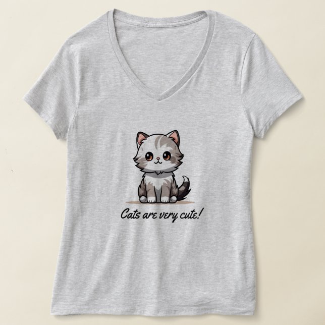 Cute Cat T Shirt (Laydown)