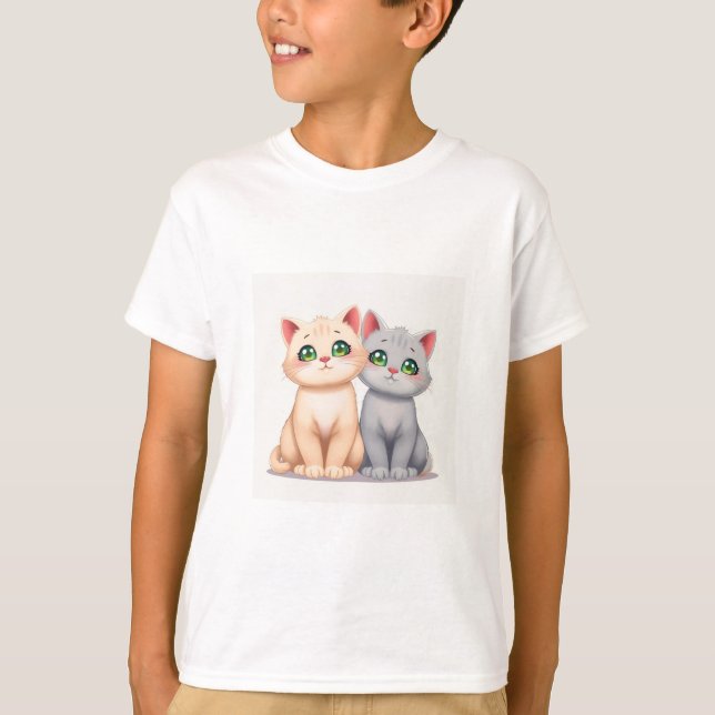 Cute Cat T-Shirt (Framsida)