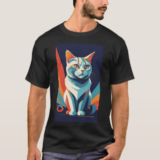 Cute cat T-shirt design 