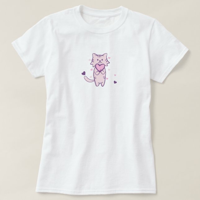 Cute Cat T-Shirt – Gift for Cat Lovers (Design framsida)