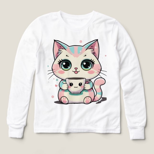 Cute Cat T-Shirt - Perfekt för Cat Lovers (Design framsida)
