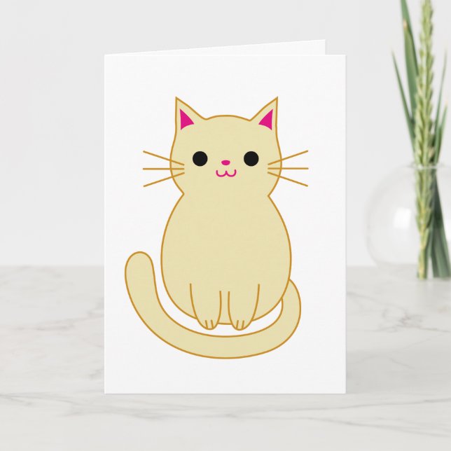 Cute Cat - tackkort (Framsida)