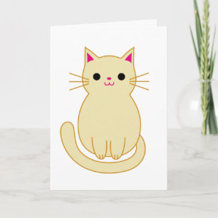 Cute Cat - tackkort