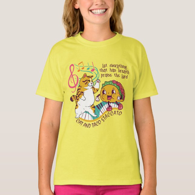 Cute CAT TACO STACCATO T Shirt (Framsida)