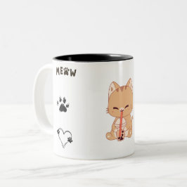 Cute Cat Tassar Coffee Mugg - Sip i Stil!