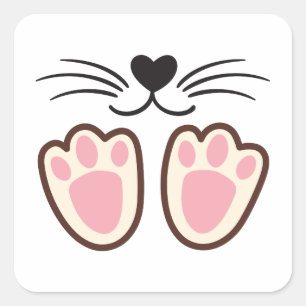 Cute cat tassar fyrkantigt klistermärke