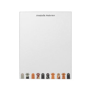 Cute Cat Tassar personalize Anteckningsblock