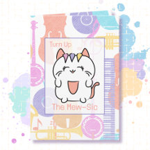Cute Cat Tecknad Birthday Funny Saming Musical