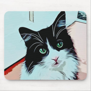 Cute Cat Tecknad Pot Art Musmatta