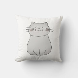 Cute Cat Teckning Kudde