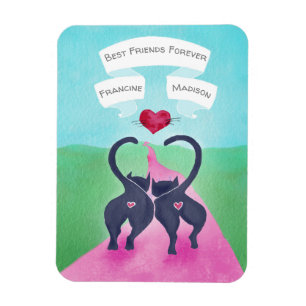 Cute Cat-Thated Personlig Friend Valentine Magnet