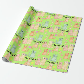 Cute Cat-Thated Wrapping Papper - Adult och Colo Presentpapper