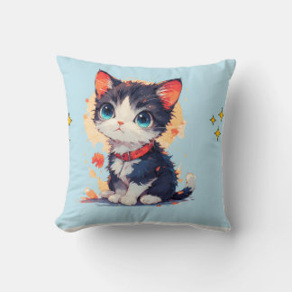 cute cat throw pilow  kudde