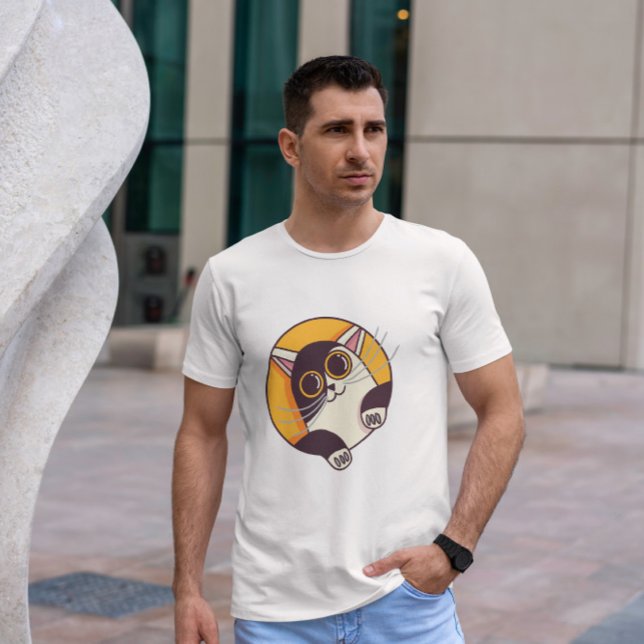 Cute Cat Tittar ut T Shirt (Skapare uppladdad)