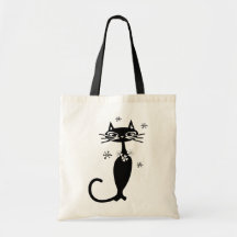 Cute cat to bag eco-vänlig återanvändbar