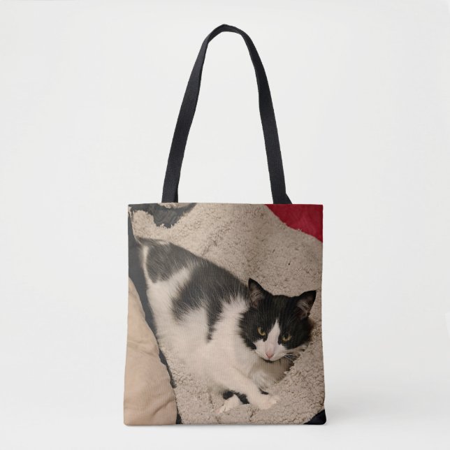 Cute cat to bag tygkasse (Framsida)