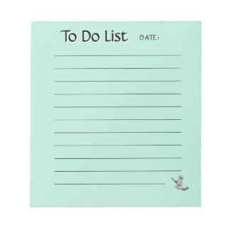 Cute Cat To-Do List Notepad Anteckningsblock