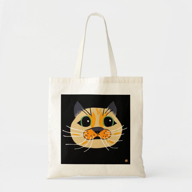 Cute Cat Tote Bag Tygkasse (Framsidan)