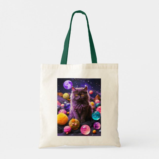 Cute Cat Tote Bag Tygkasse (Baksida)