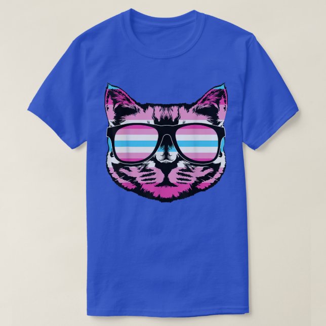 Cute Cat Transgender Pride Cat Lovers  T Shirt (Design framsida)