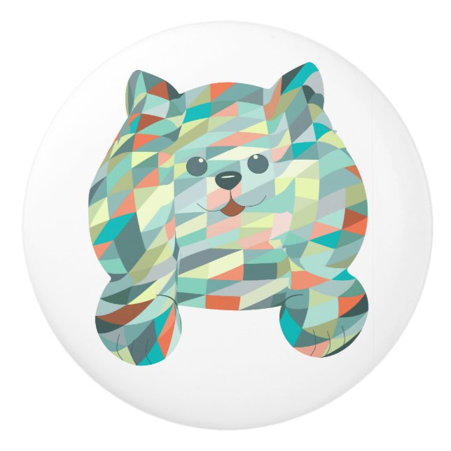 Cute cat triangular Impression Knopp (Framsidan)