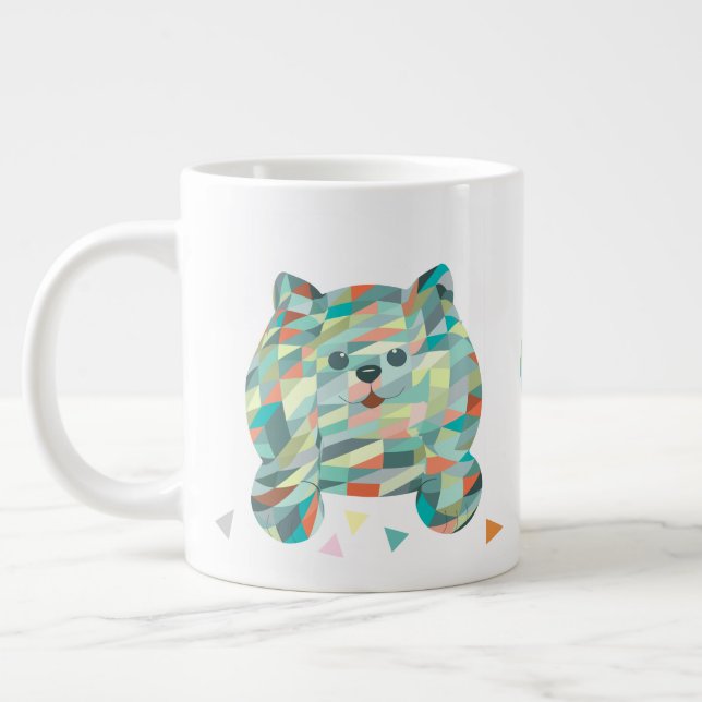 Cute Cat Triangular Vintage Jumbo Mugg (Vänster)
