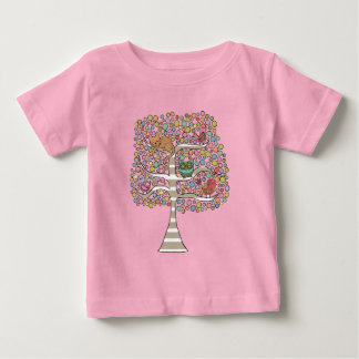 Cute Cat Uggla & Birds Sittin i en illustration av Tee