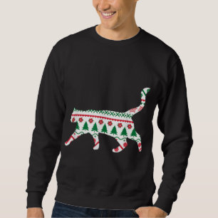 Cute Cat Ugly jul Sweater Meow Julafton Lång Ärmad Tröja