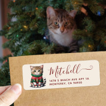 Cute Cat Ugly Sweater Party Adress