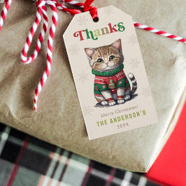 Cute Cat Ugly Sweater Party Presentetikett