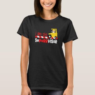 Cute Cat under konstruktion för flickor och pojkar T Shirt