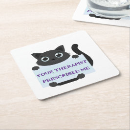 Cute Cat  Underlägg Papper Kvadrat