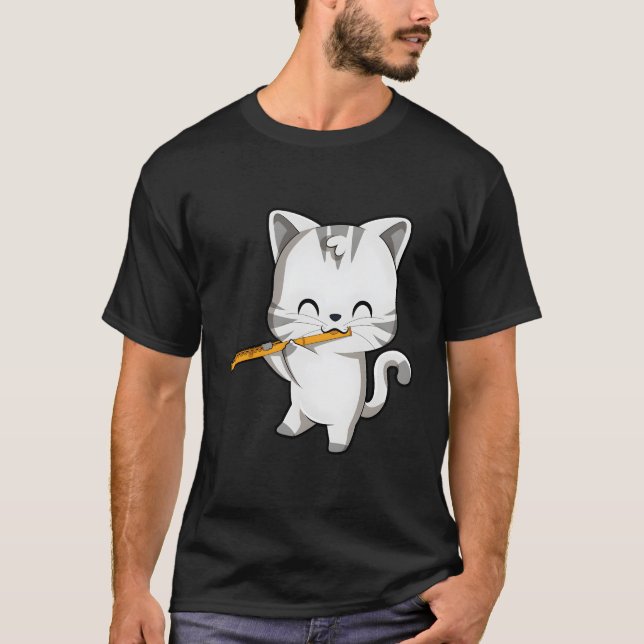 Cute Cat-uppspelning av malen T Shirt (Framsida)