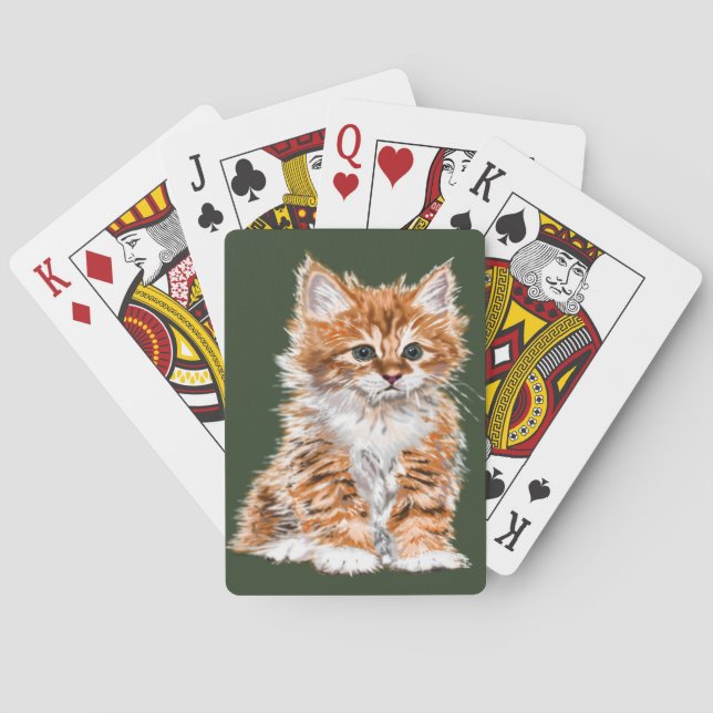 Cute Cat-uppspelningskort Casinokort (Baksidan)