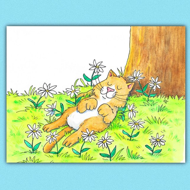 Cute Cat Vykort (Skapare uppladdad)