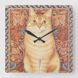 CUTE CAT WALL CLOCK FYRKANTIG KLOCKA