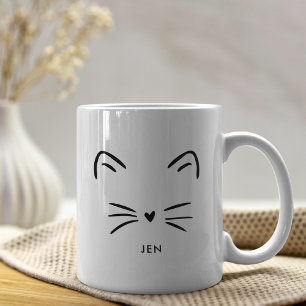 Cute Cat Whiskers Kaffemugg