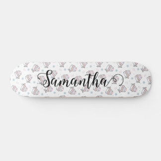 Cute Cat Winter-jul, Anpassningsbarna Mönster Mini Skateboard Bräda 18,5 Cm