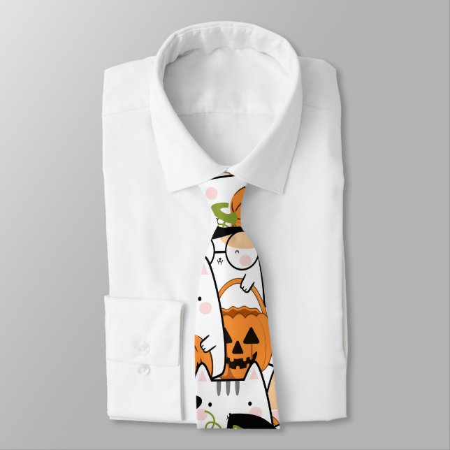 Cute Cat Witch Holding Bumkin Halloween Slips (Bunden)