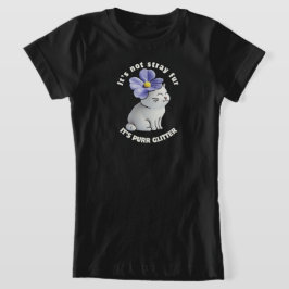 Cute Cat with Flower Hat - Purr Glitter ote T Shirt