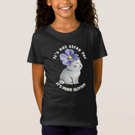 Cute Cat with Flower Hat - Purr Glitter ote T Shirt