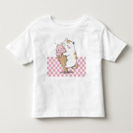 Cute Cat with Ice Cream Cone T Shirt